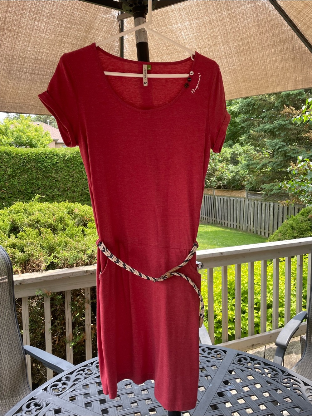 Ragwear Women's Midi Knit Dress with Braided Belt